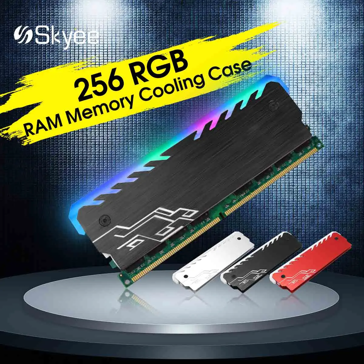 

265 Light Effect Memory Cooling Radiator Aluminum Alloy RAM Cooling Shell Heat Sink RGB Glow Desktop Memory Cooling Vest