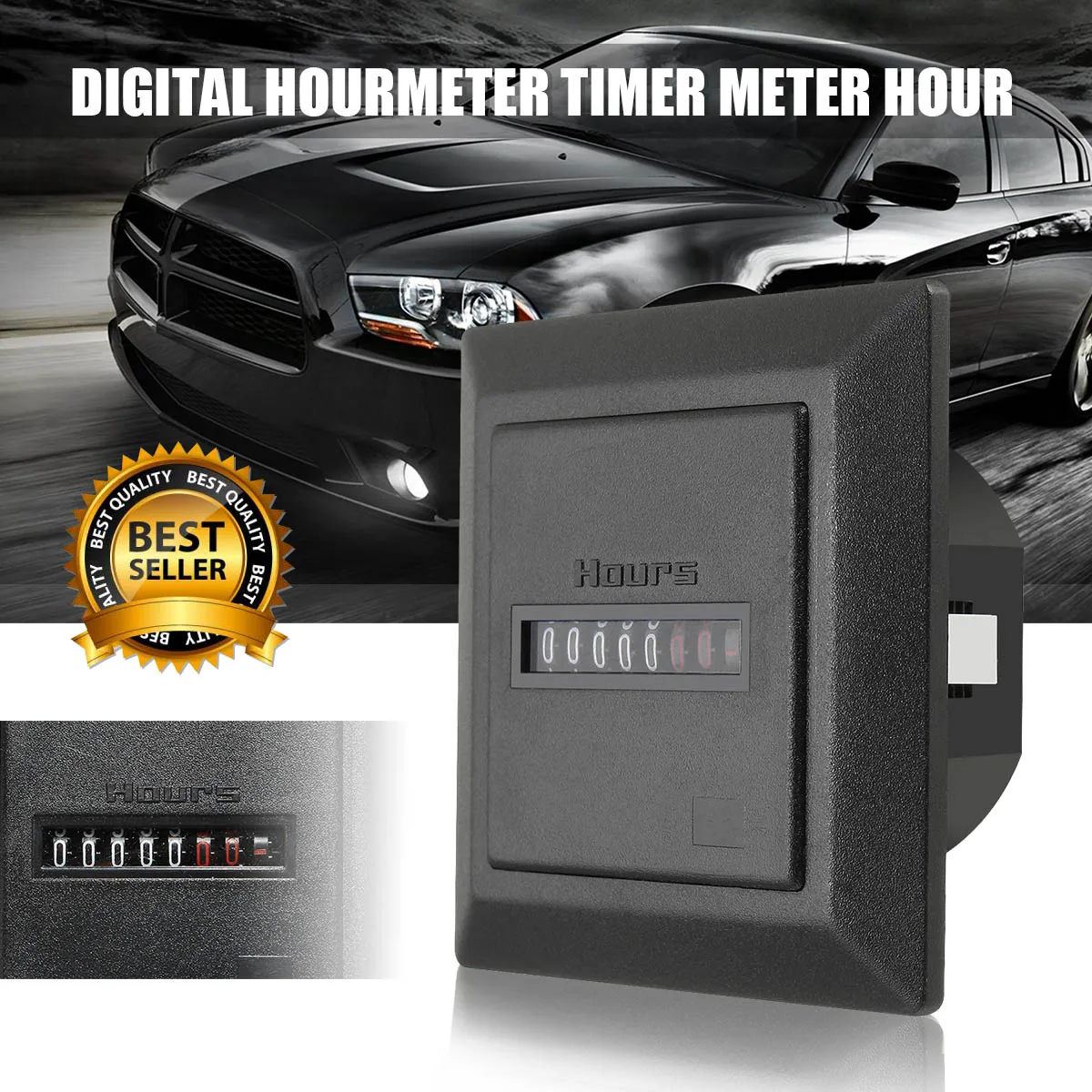 

ZEAST Timer Square Counter Digital 0-99999.9 Hour Meter Hourmeter Gauge 0.3W 220-240V 50Hz AC Electronic