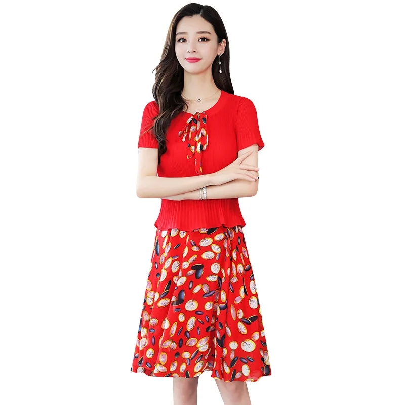 

2019 Sexy Summer Autumn Women Chiffon Dress Sundress Casual O-neck Floral Print Party Dresses Vestidos Plus Size 5XL