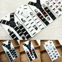 Регулируемые штаны-зажим для маленьких детей эластичные подтяжки на подтяжках и подтяжках на спине, милые эластичные подтяжки для детей