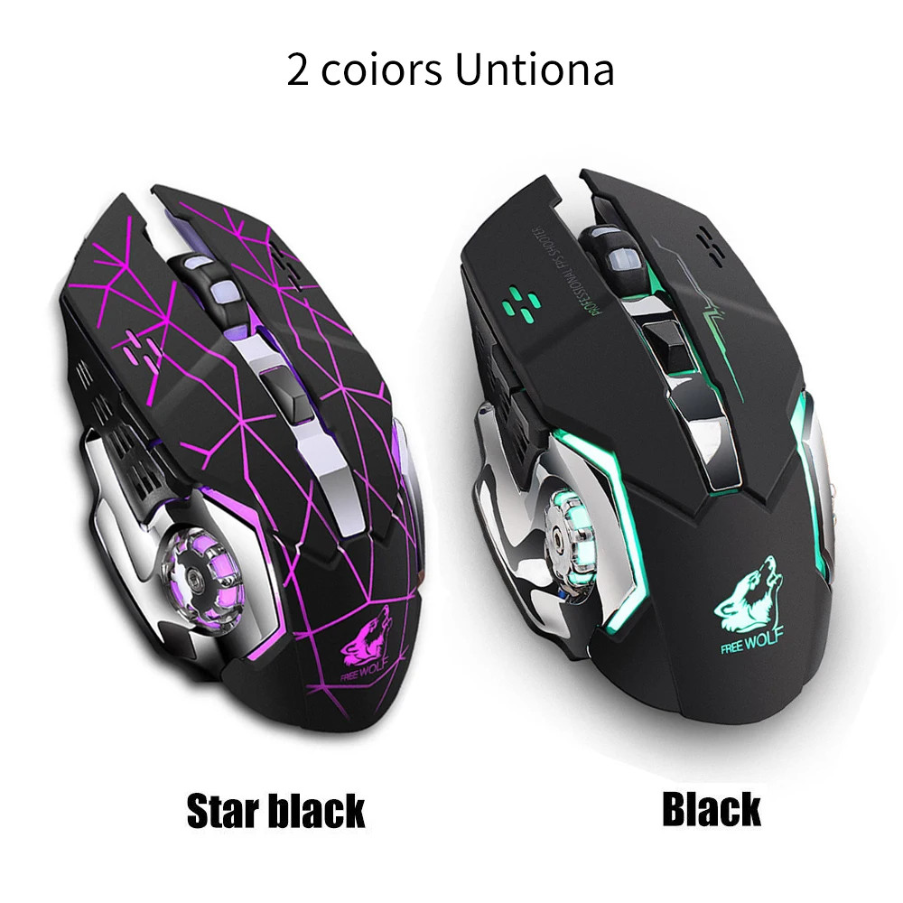 

2019 New 800-1800 DPI Optical Mouse 2.4GHz Rechargeable X8 Wireless Silent LED Backlit USB Optical Ergonomic Gaming Mouse