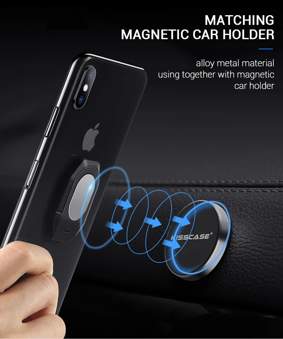 KISSCASE Universal Finger Ring Holder For Mobile Phone For iPhone X For Huawei Ring Holder Resistance For Samsung Galaxy Xiaomi