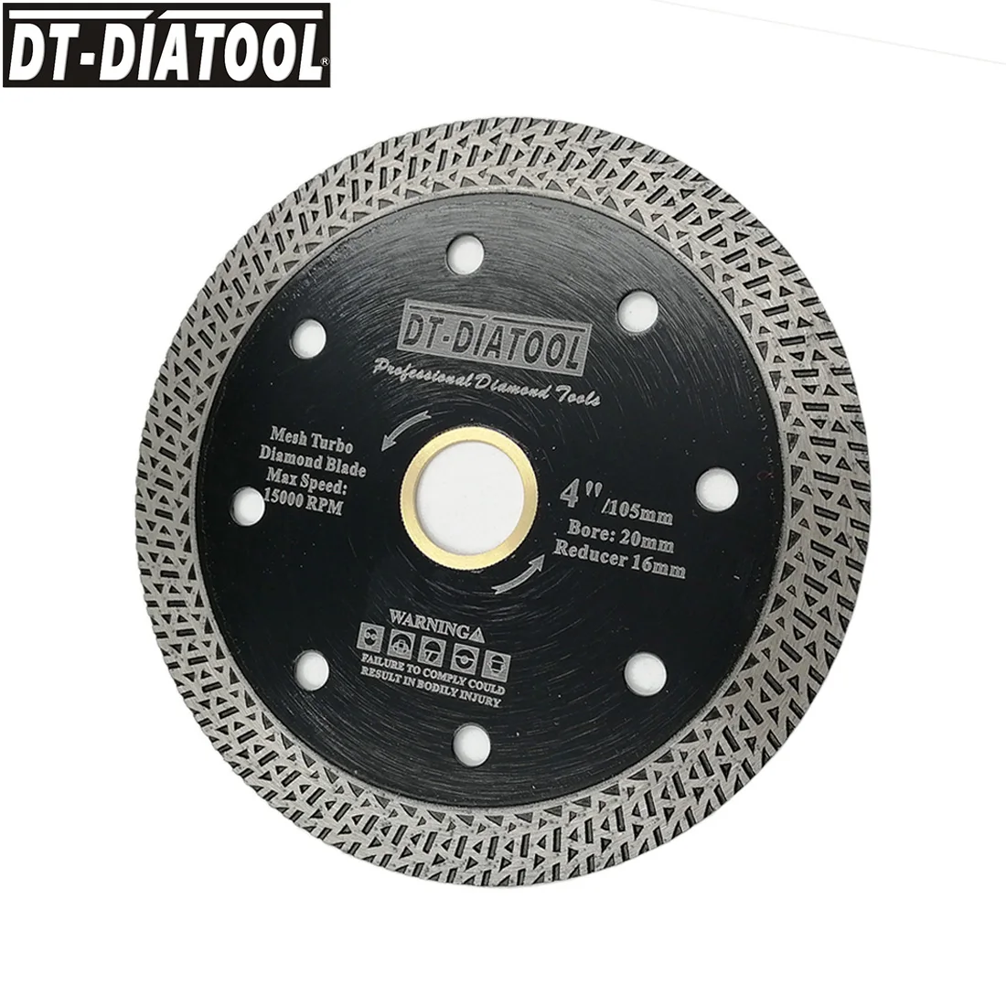 DT-DIATOOL 5 pcs Diameter 105mm Dry or wet Hot-pressed sintered Diamond Cutting Disc With Mesh Turbo Rim Segment 4inch Saw Blade DT-DIATOOL 5 pcs Diameter 105mm Dry or wet Hot-pressed sintered Diamond Cutting Disc With Mesh Turbo Rim Segment 4inch Saw Blade