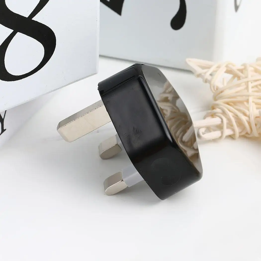 Новый USB Великобритании настенный штекер зарядки 1000mA адаптер 220 В для черный