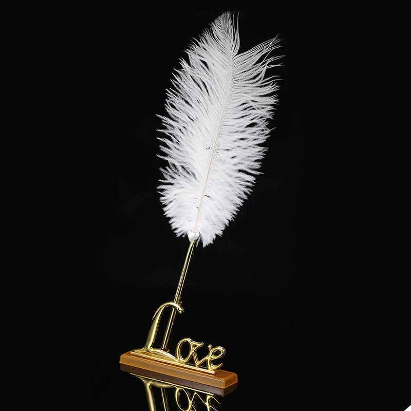 

Wedding Party Signing Pen with Silver Love Holder Guest Book Signing Pen