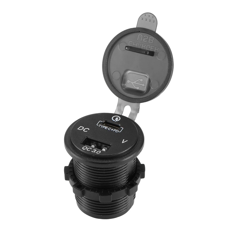 5V type C 36W Автомобильное USB зарядное устройство концентратор адаптер 12 24V Быстрая