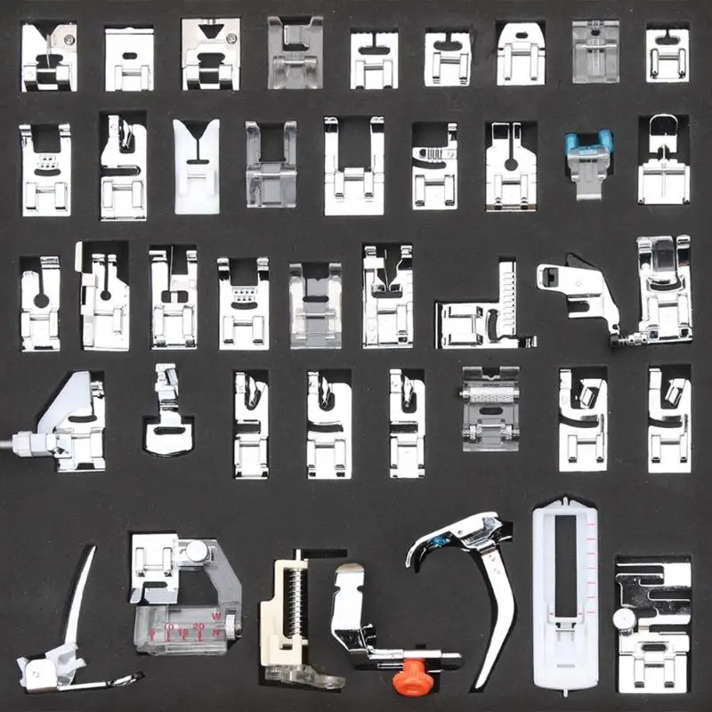 

42pcs Multifunctional Sewing Machine Presser Foot Feet for Brother Singer Janome Presser Feet Braiding Blind Sewing Accessories