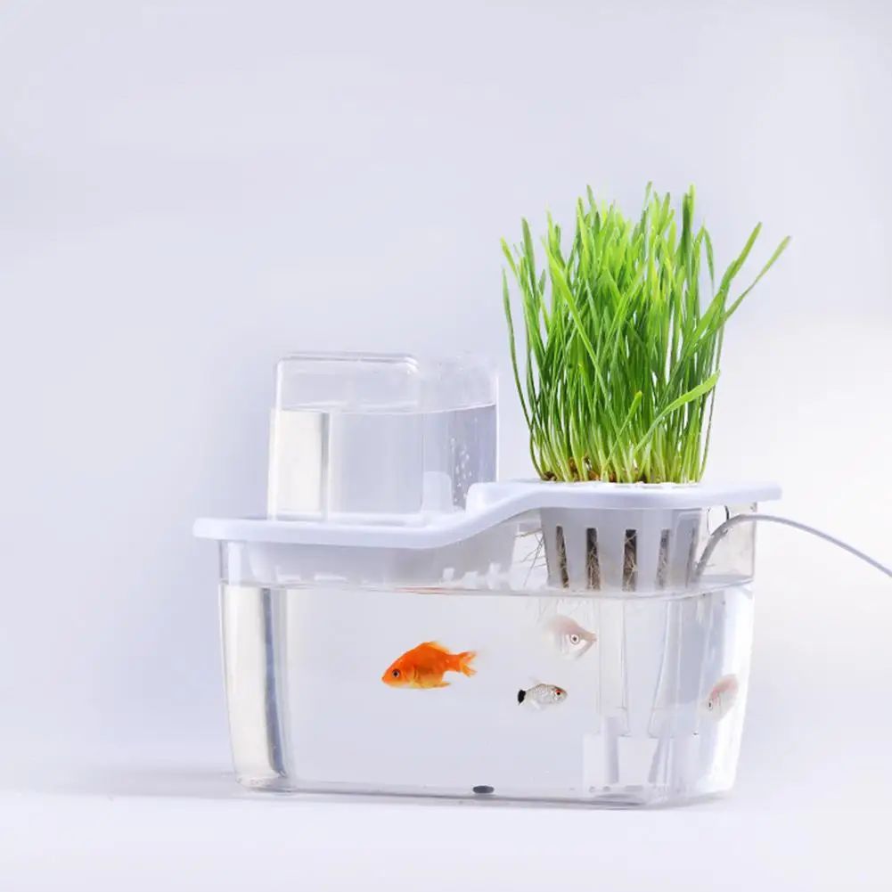 AsyPets настольный мини аквариум Aquaponics с автоматической системой циркуляции для декора дома и офиса