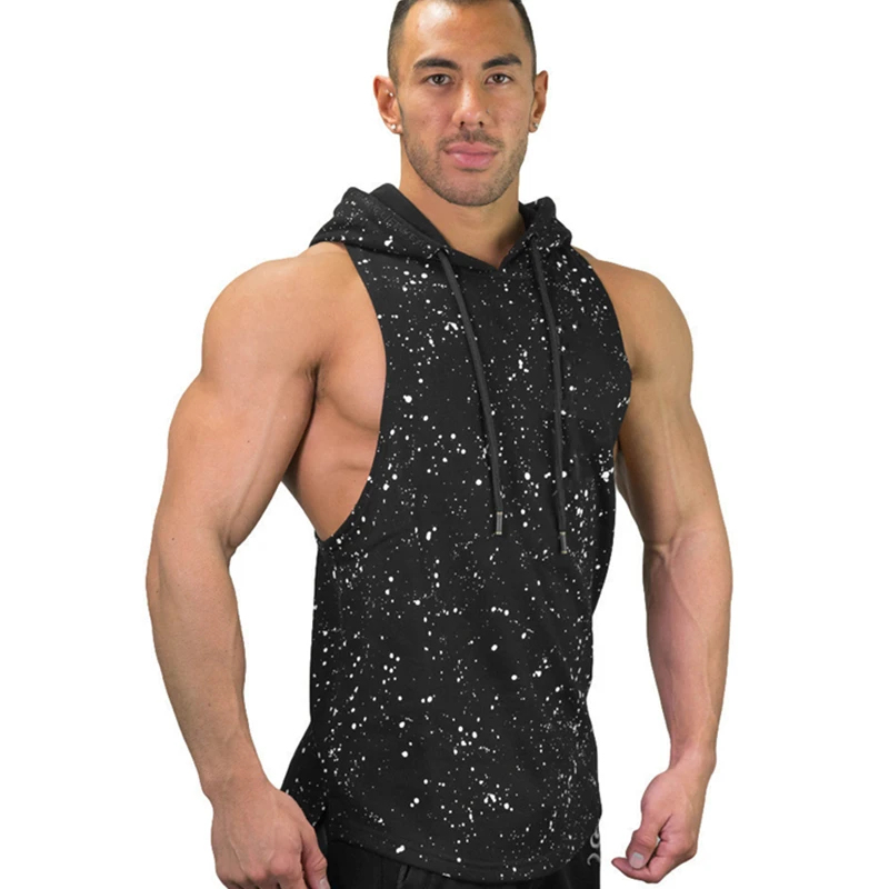 2019 hot Men Bodybuilding Tank Tops Gyms Fitness Workout Sleeveless Hoodies Man Casual Camouflage Hooded Vest Male Camo Clothing 2019 hot Men Bodybuilding Tank Tops Gyms Fitness Workout Sleeveless Hoodies Man Casual Camouflage Hooded Vest Male Camo Clothing