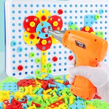 149 шт детей DIY Электрический головка для дрели сборки на Развивающий Пазл головоломка 3D Творческий игрушечный набор для мальчиков