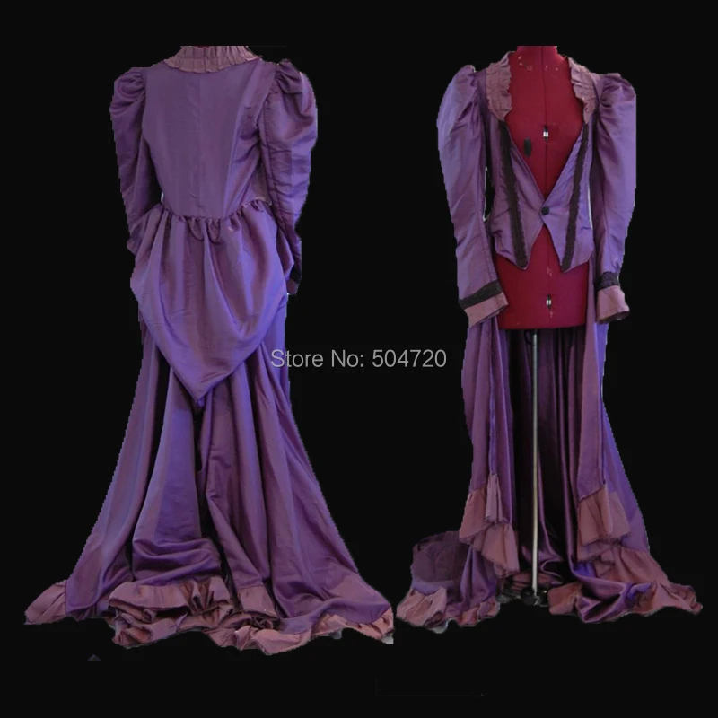 

Tailored! purple Vintage costumes 18th Duchess Retro medieval Renaissance Reenactment Theatre Civil war Victorian dress HL-420