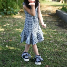 Vestido Vintage a cuadros para niñas, vestido de tutú acampanado, ropa de verano para niñas pequeñas, Disfraces para niños, vestidos para bebés, vestidos para bebés