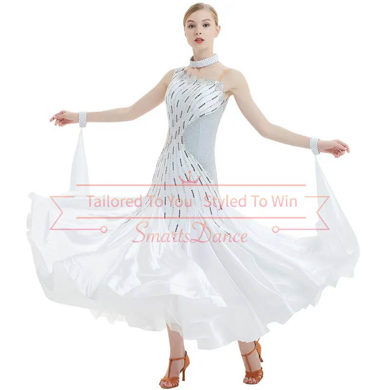 

Ballroom Dance Dress Modern Waltz Standard Competition Velvet Stones Dress ballroom dance clothes free shipping