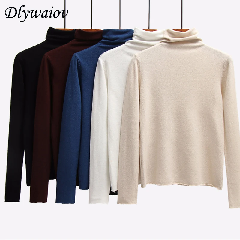 Autumn Winter Warm Solid Color Sweater Female Soft Fashion Casual Pullovers Loose Bottoming Tops Knitted Long Sleeve New Women 