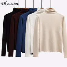 Autumn Winter Warm Solid Color Sweater Female Soft Fashion Casual Pullovers Loose Bottoming Tops Knitted Long Sleeve New Women 