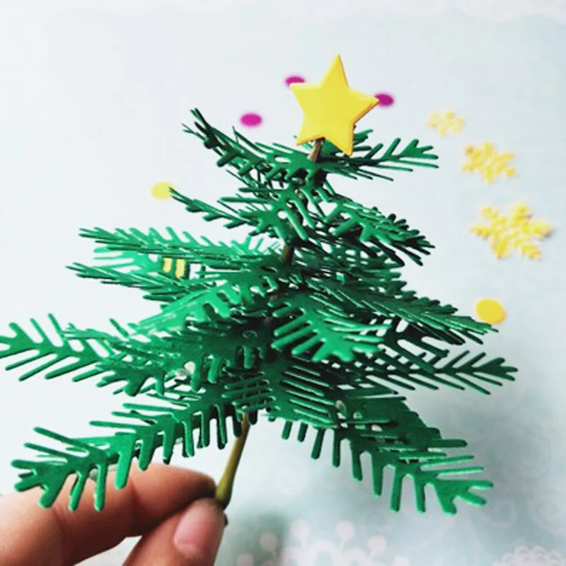 

Christmas Dies Build Up 3D Tree Leaves DIY Metal Cutting Dies Stencils for Xmas Scrapbooking Embossing Photo Album Decoration