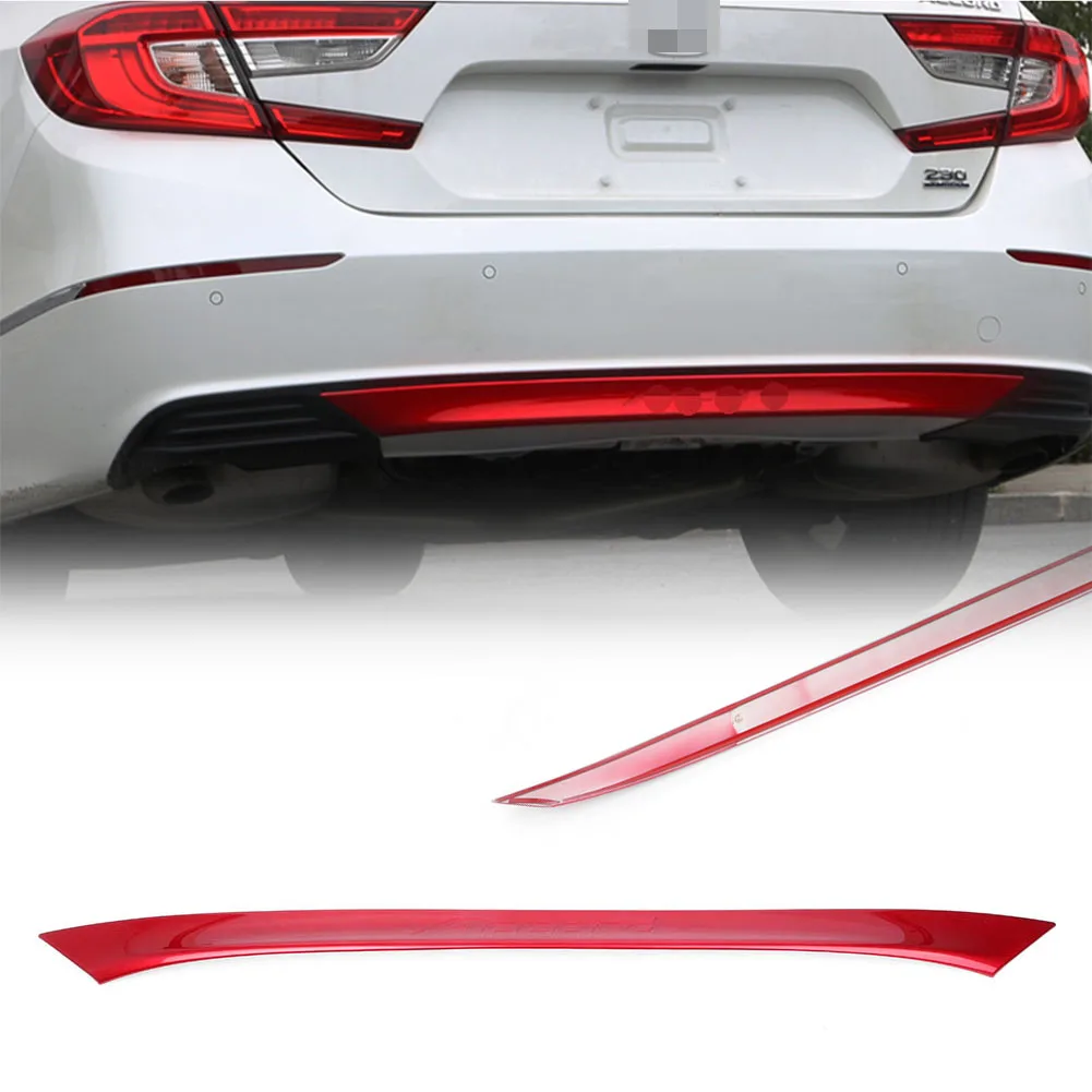 

Red ABS Car Rear Bumper Molding Protector Cover Trim Decoration For Honda Accord X A Trois Volumes 2018 2019