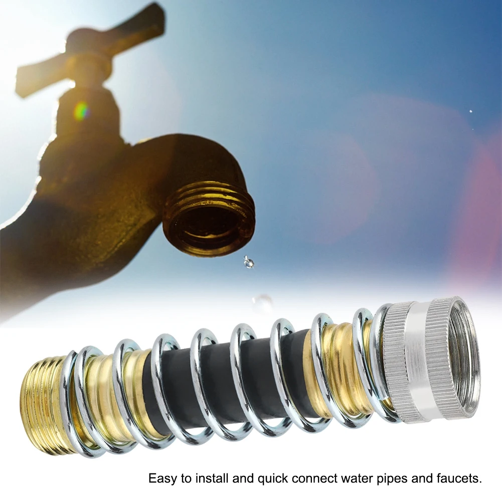 

Brass Hose Tap Connector Anti-bending Threaded Garden Water Pipe Adaptor Fitting for Watering Irrigation System US Plug