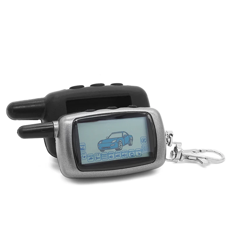 10PCS StarLine A6 Keychain twage A6 LCD Remote Controller Keychain For Vehicle Security Two Way Car Alarm