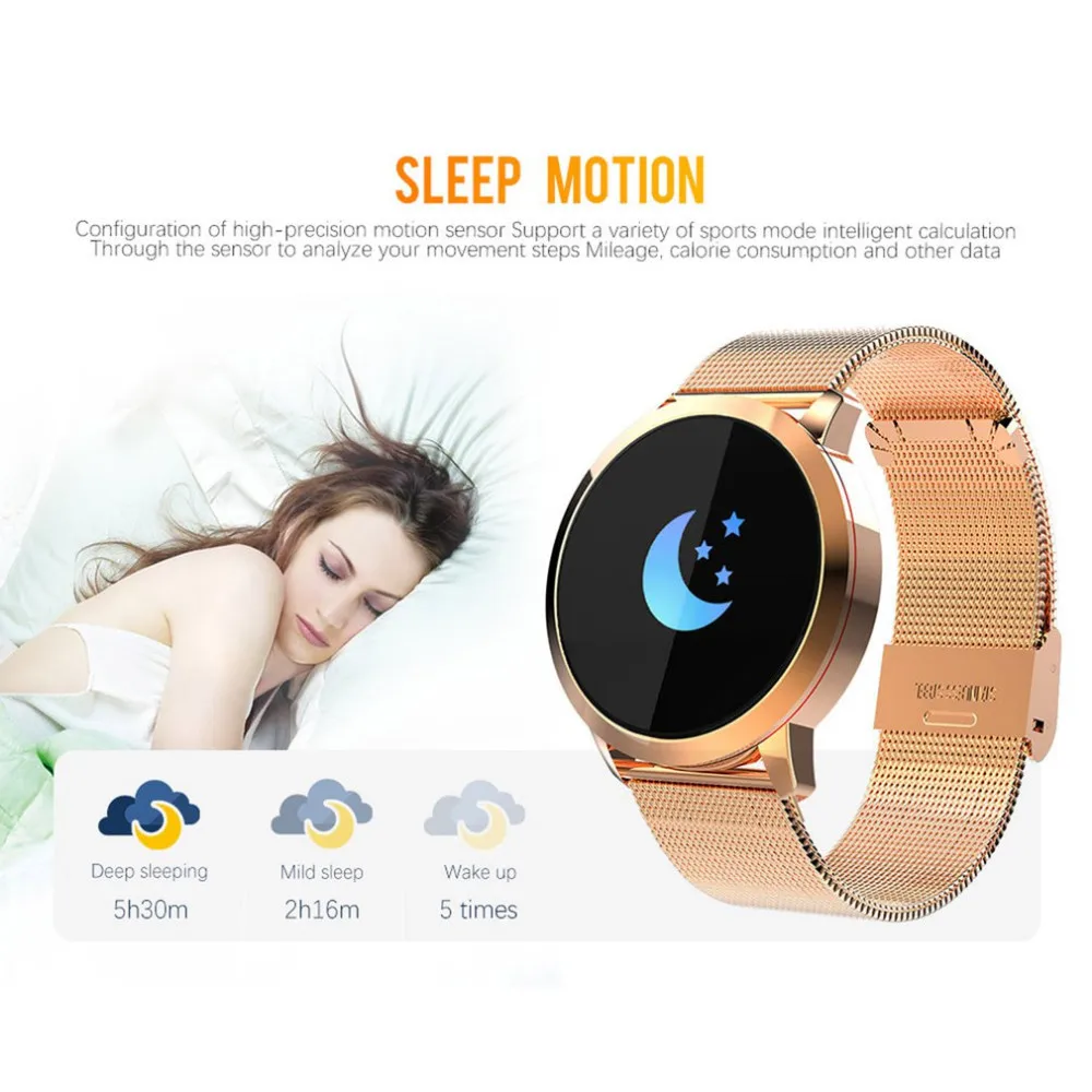 Rundoing Q8 OLED Bluetooth Smart Watch Stainless Steel Waterproof Wearable Device Smart watches Men Women Fitness Tracker Rundoing Q8 OLED Bluetooth Smart Watch Stainless Steel Waterproof Wearable Device Smart watches Men Women Fitness Tracker