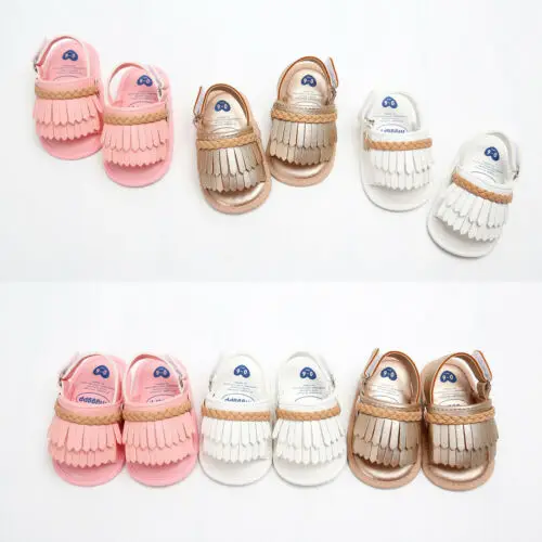 

High Quality 2019 Baby Girl Sandals Soft Sole Shoes Anti-slip Tassels Moccasin Casual Walking Shoes Fashion Summer Sandals 0-18M