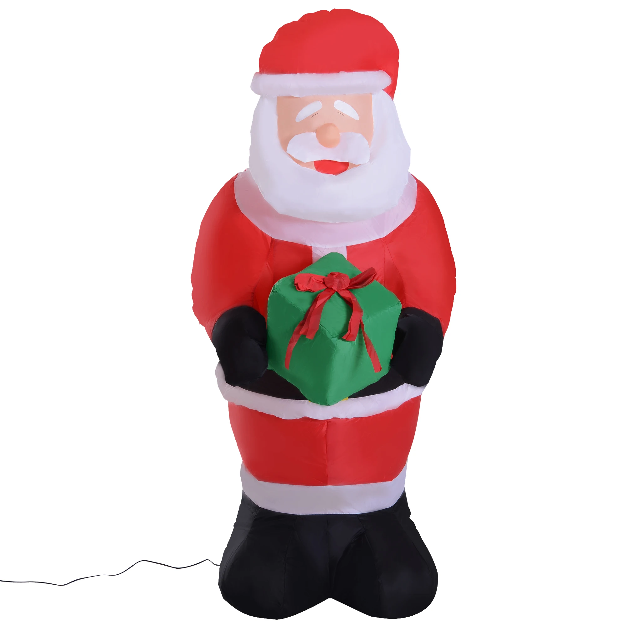 HOMCOM Санта Клаус надувной папа Noel Hinchable Decoracion Navidena Con Luz светодио дный Soplador Accesorios