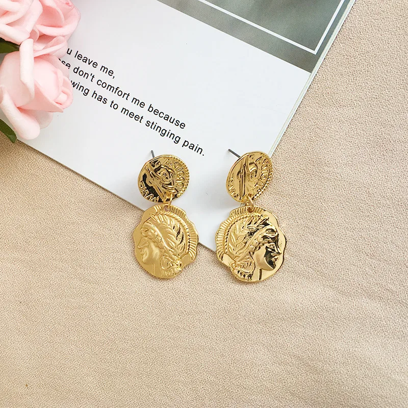 

Acrylic Leopard Dangle Earrings for Women Retro Coin Earring Female 2019 Fashion Jewelry Gold Color Ladies Earings Girls Gift