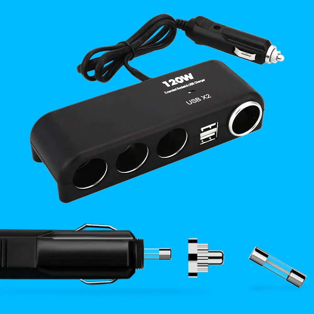 Автомобильное зарядное устройство сепаратор двойной USB разъем DC Выход сплиттер