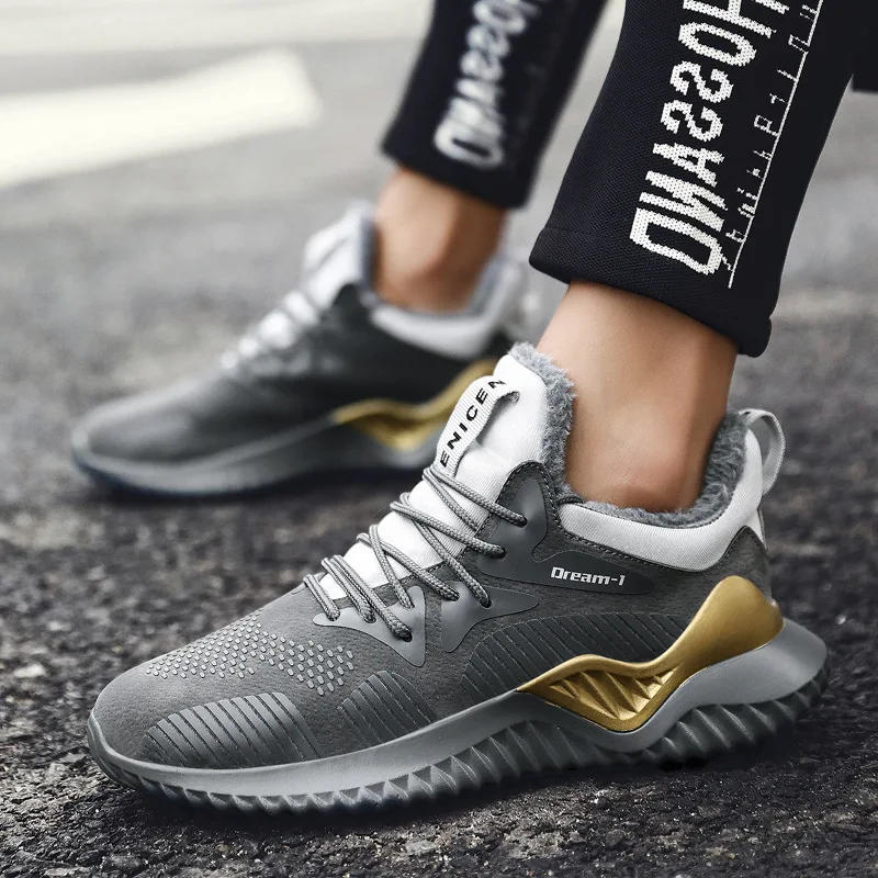 UPUPER 2019 Spring Men's Casual Shoes Breathable Outdoors Sneakers For Men Fashion Lace-up Light Plus Size 39-46 | Обувь