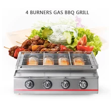 Cheap Stainless Steel 4 Burner Gas BBQ Grill Outdoor Picnic Baking Home Garden Smokeless Barbecue Stove Adjustable Height Cheap Stainless Steel 4 Burner Gas BBQ Grill Outdoor Picnic Baking Home Garden Smokeless Barbecue Stove Adjustable Height