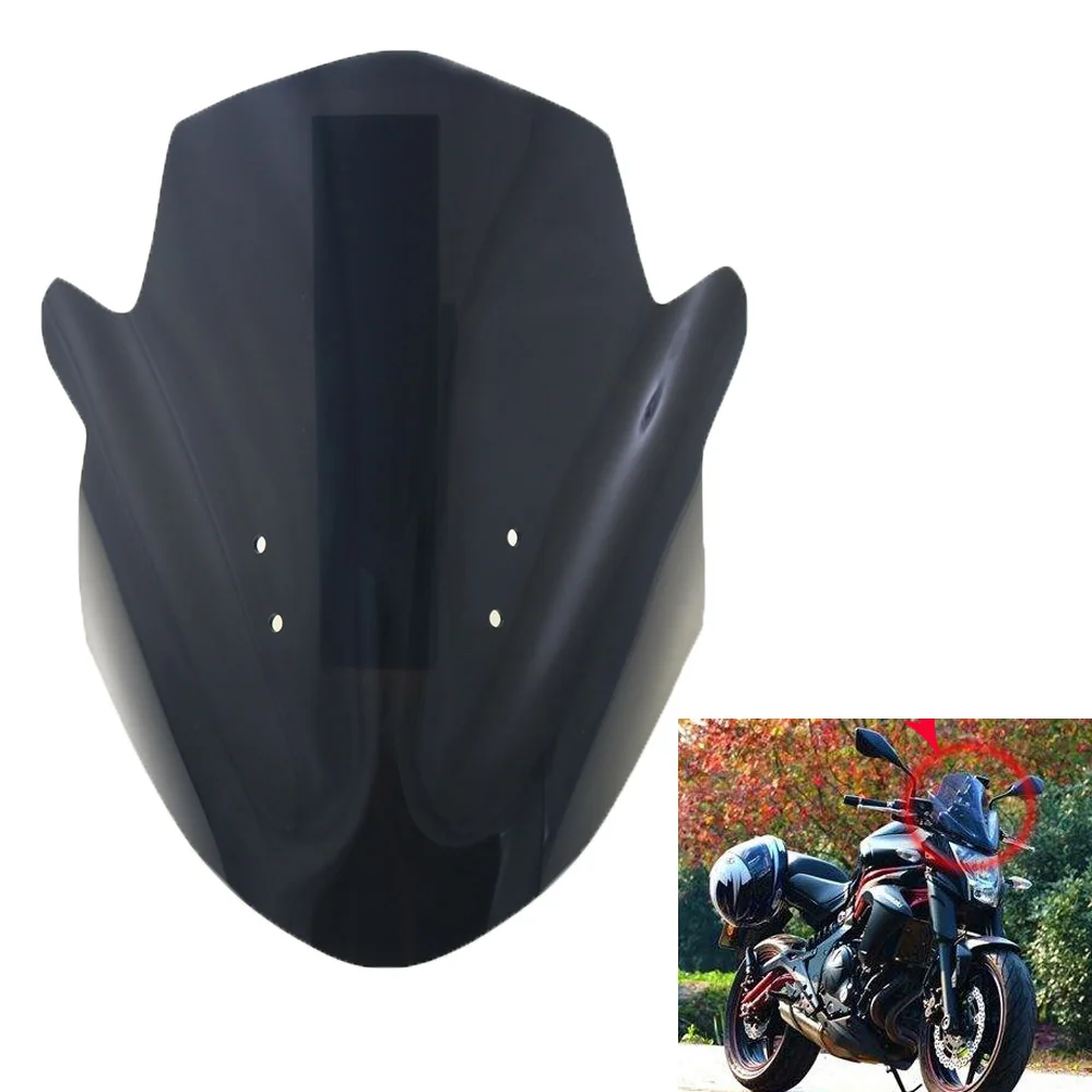 

Motorcycle Black ABS Windscreen Windshield Front Deflector Airflow For Kawasaki ER-6N ER6N 2012 2013 2014 12 13 14