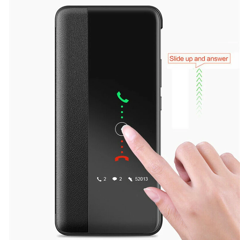 For Huawei P30 Pro Smart View Window Flip Leather Shockproof Case Cover Luxury Mirror Flip Case Capa For Huawei P30 Pro Fundas