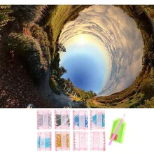 Фото на заказ! 5D DIY Алмазная картина волшебное небо вышивка крестиком с алмазной картинкой стразы, домашнее украшение