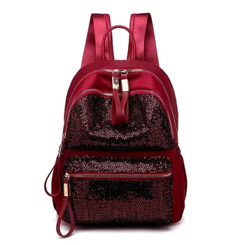 

2019 Women Sequin Backpacks Oxford Sac A Dos Ladies Bagpack Preppy School Backpacks For Girls Rucksacks Travel Female Mochilas