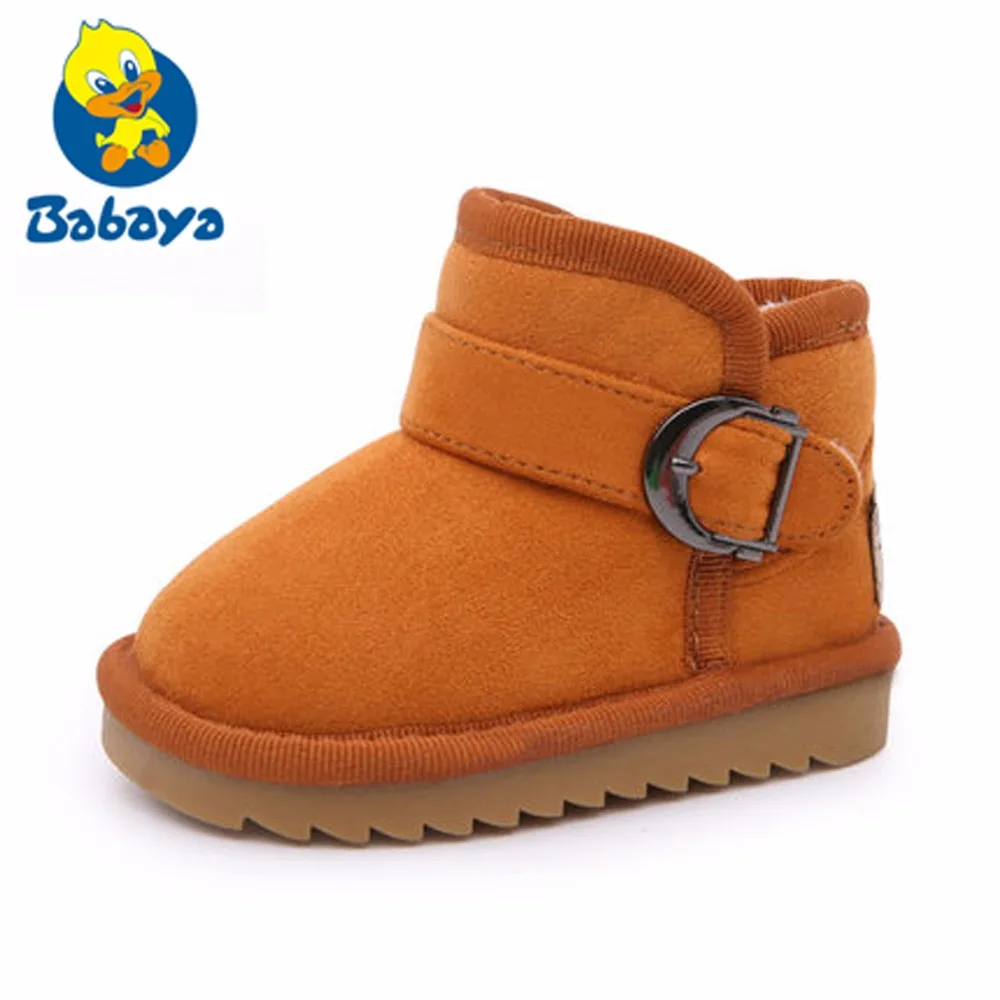 

Kids Baby Toddler Shoes Child Winter Warm Snow Boots Shoes Plush Thicker Sole Boys Girls Snow Boots Shoes Big Size 21-37