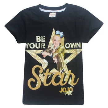 

2018 New Summer Jojo Siwa Shirts Baby Girls Tshirts Short Sleeve T Shirts for Kids Moana T-shirt Child Sport Clothes 4-12Y