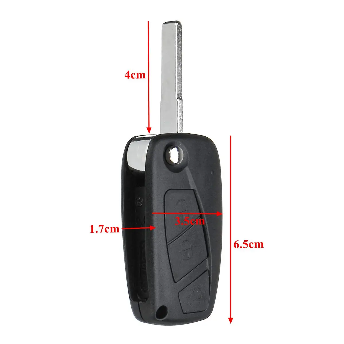 3 Buttons Flip Car Remote Key Case Shell w/ Blade For Peugeot Bipper