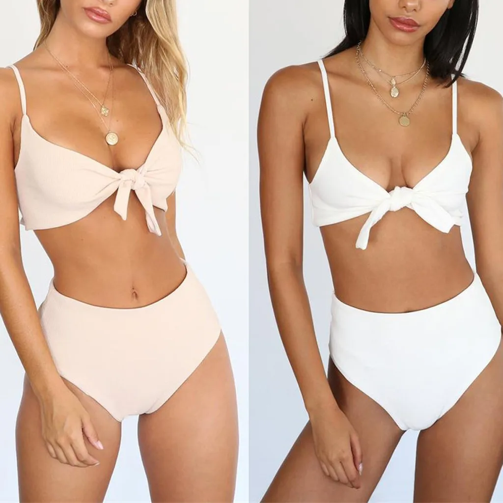 

2020 Sexy Bandage bikini Swimsuit Hollow out Women Swimwear Bathing Suits Push Up Suit Monokini #NEW