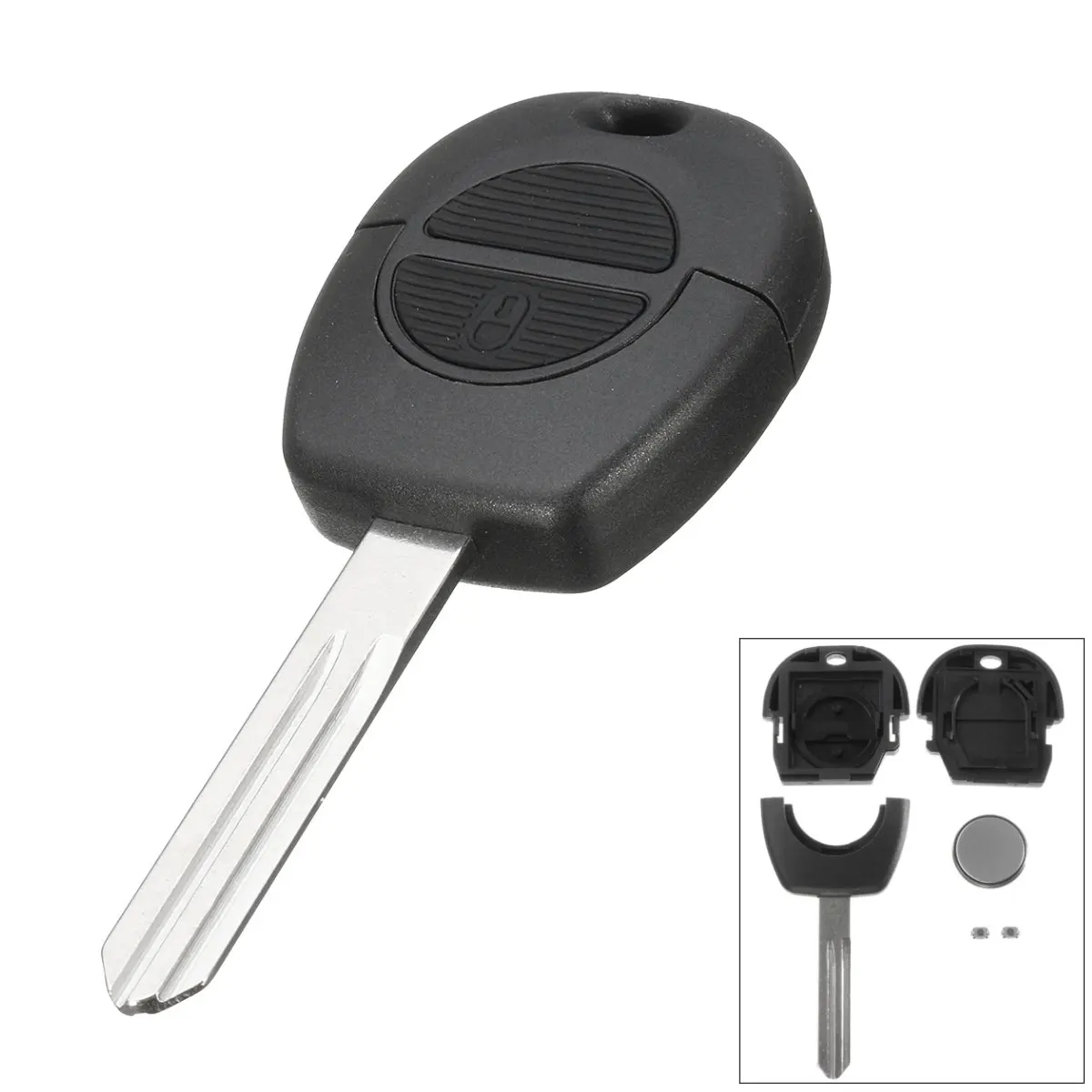 

2 buttons Remote Key Fob Case Shell+CR2025 Battery+Micro Switch for Nissan / Almera /Tino / Primera / Maxima