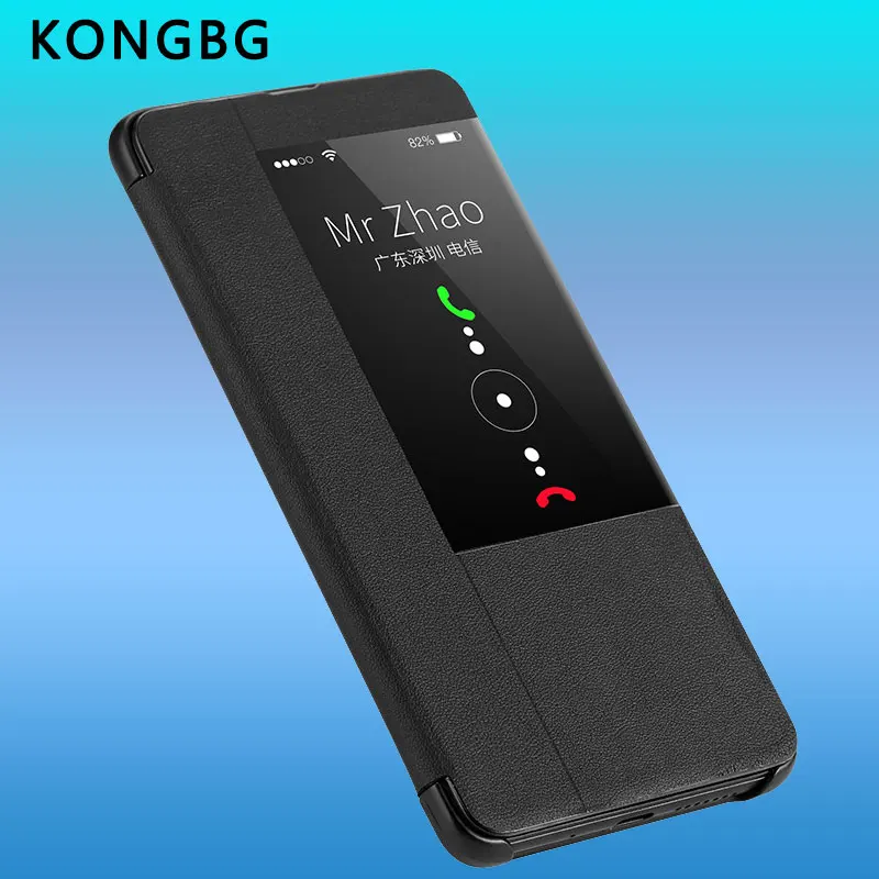 

KONGBG Luxury Flip Case For Huawei P30 pro Mate 20 Pro Leather Smart View Flip Cover For Huawei Mate20 P30 Mate 20 P 30 Cases