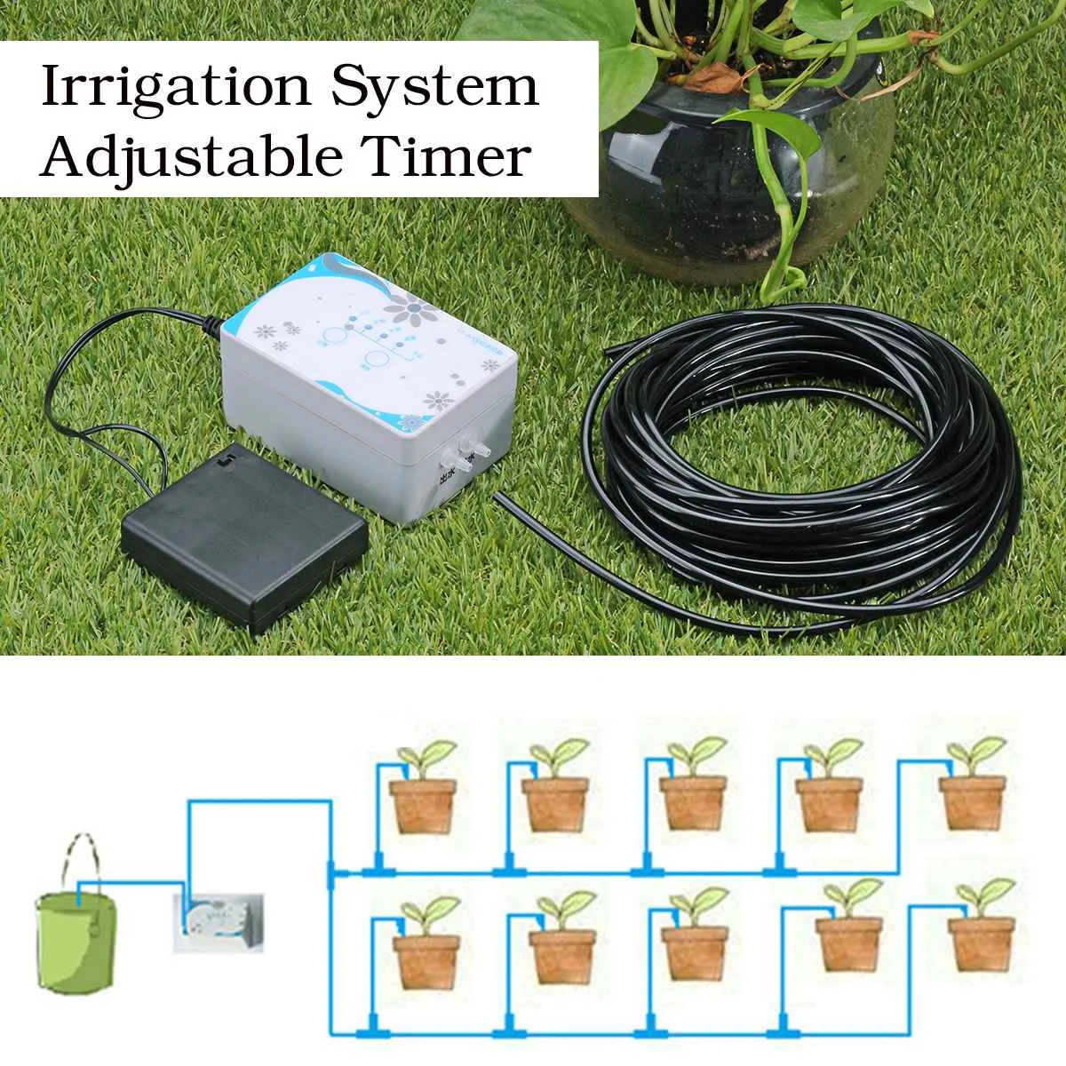 

1 Set Automatic Waterer Drip Irrigation Timer Intelligent Electronic Garden Watering System Timers Controller Water Timer