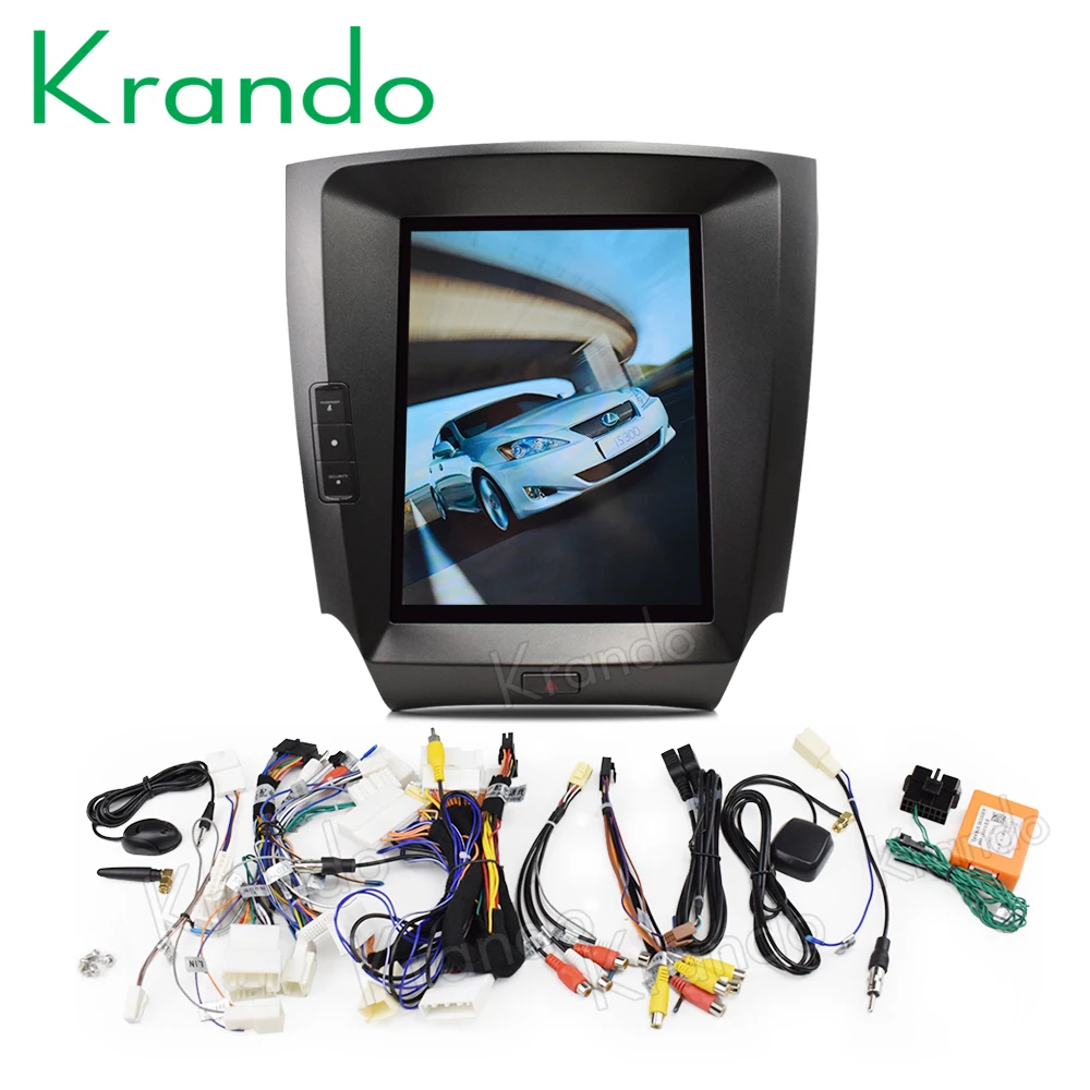 Perfect Krando Android 8.1 10.4" Tesla style Vertical screen car multimedia for Lexus is250 is300 is350 2006-2011 radio gps navigation 2