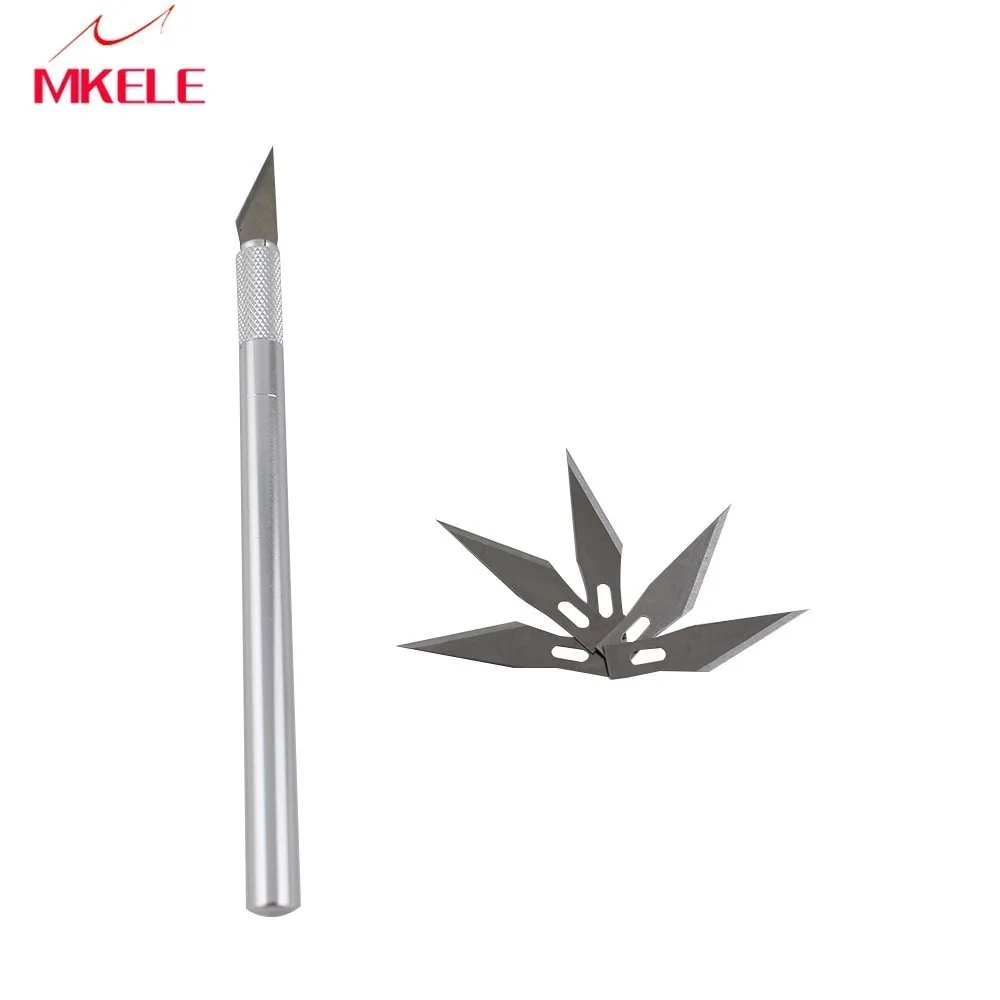 

Carving Knife KD9307 Utility Knife 5 blades/set of Metal Carving Knife Mobile Phone Film Carving Knife Hot Sale