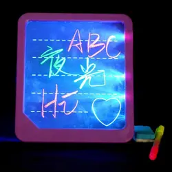 Светодиодный флуоресценции блокнот электронный памятка Панели головоломки Графика рисунок игрушечный планшет для 3 + детские игрушки для