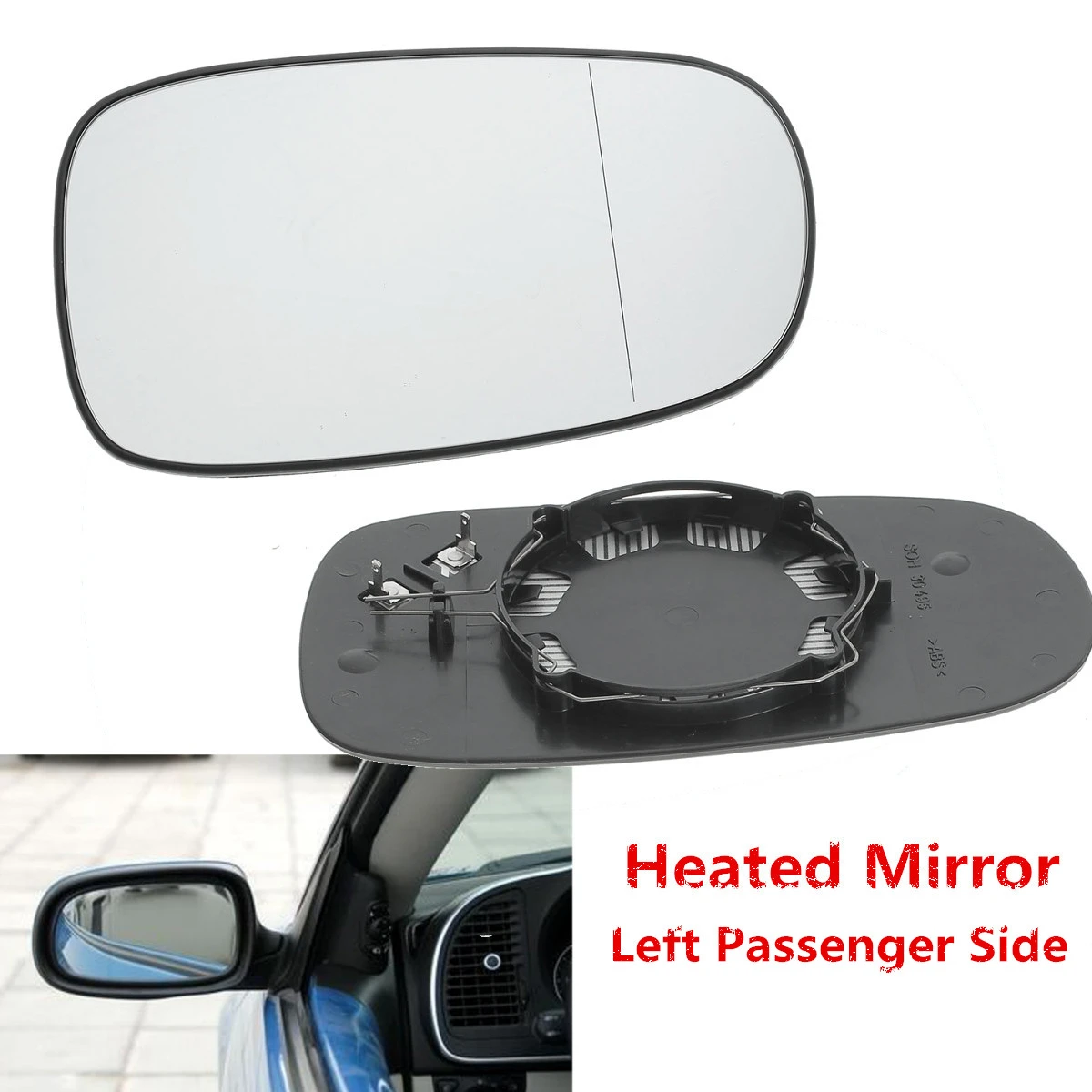 Left Hand Passenger Side WIDE ANGLE WING DOOR MIRROR GLASS For Saab 9-5 03-08 Left Hand Passenger Side WIDE ANGLE WING DOOR MIRROR GLASS For Saab 9-5 03-08