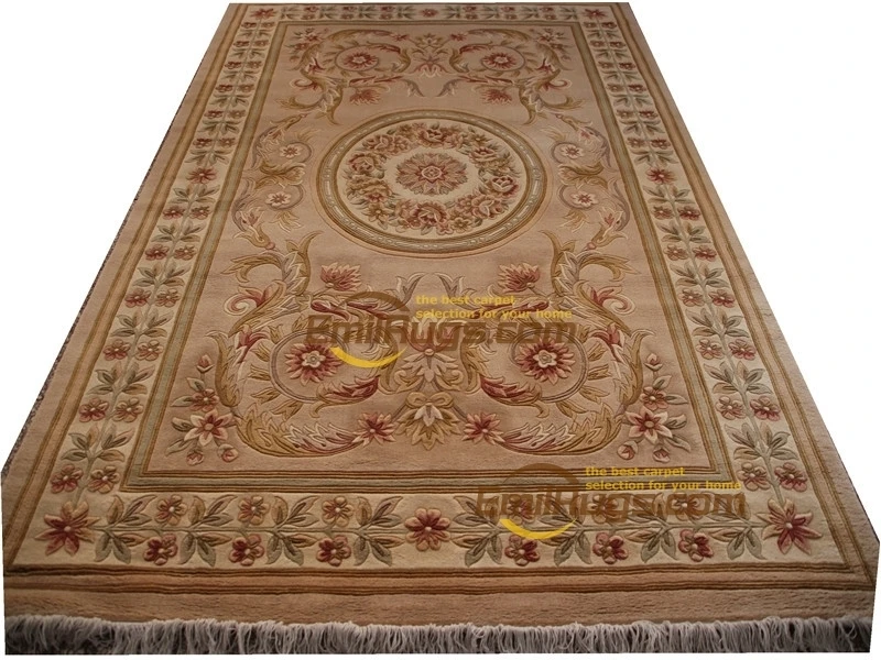 Шерстяной французский ковер из толстого плюша, сделанный на заказ 6,4 'X 9,51' 1012h 129