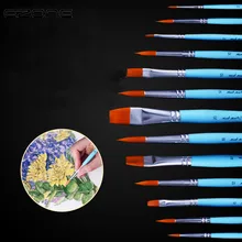 EZONE 1 Набор нейлоновых волос кисти для рисования разный размер масляной живописи акварельные ручки синяя деревянная ручка художественный инструмент для рисования