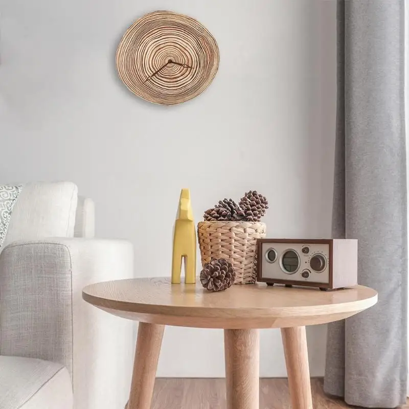 Reloj de pared de grano de madera Retro de mármol acrílico redondo Digital colgante relojes movimiento silencioso decoración de dormitorio para el hogar para regalo Reloj de pared de grano de madera Retro de mármol acrílico redondo Digital colgante relojes movimiento silencioso decoración de dormitorio para el hogar para regalo