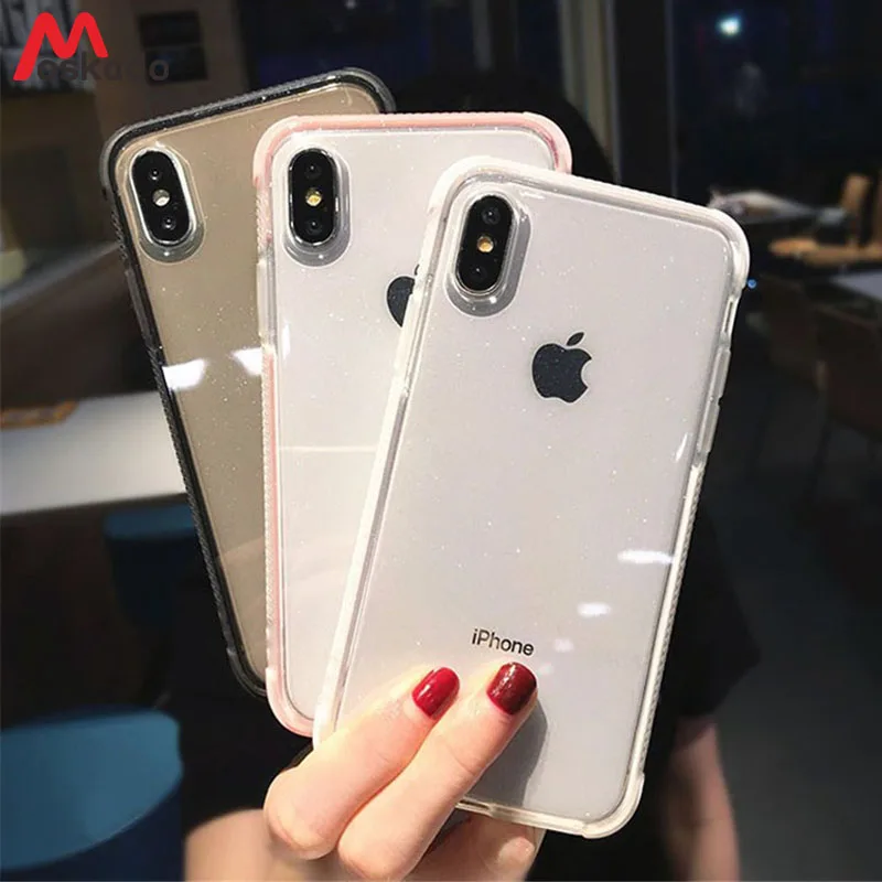 Moskado Phone Case For iPhone 6 6s 7 8 Plus X XR XS Max Fashion Glitter Powder Clear Soft TPU Luxury Shiny Shockproof Cover Capa Moskado Phone Case For iPhone 6 6s 7 8 Plus X XR XS Max Fashion Glitter Powder Clear Soft TPU Luxury Shiny Shockproof Cover Capa