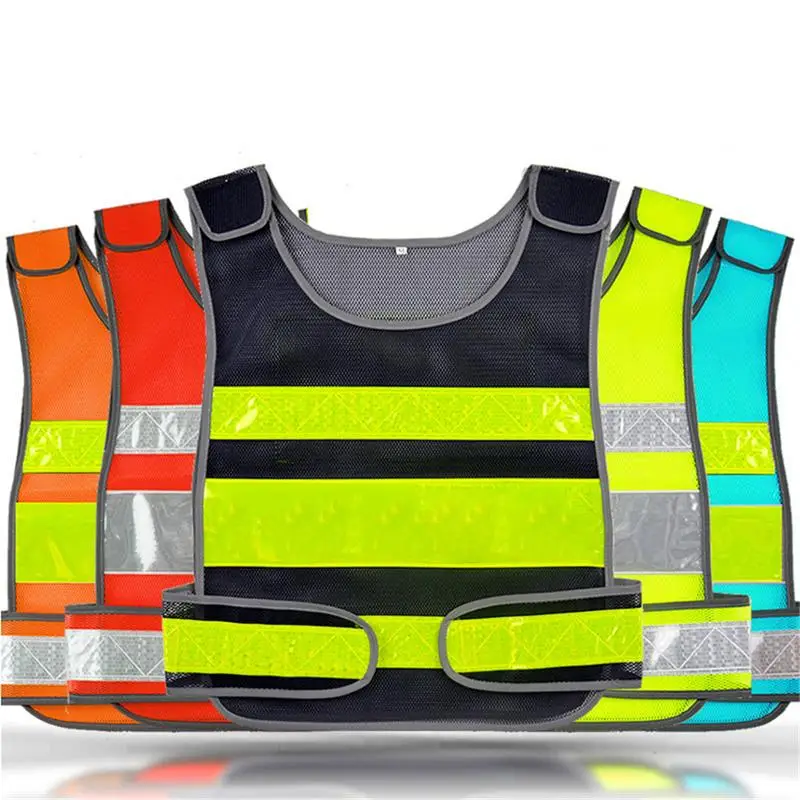 

RIDECYLE Reflective Vest Construction Engineering Safety Protective Clothing Traffic Warning Green Fluorescent Auto CoatNew New